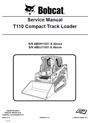 Bobcat T110 Compact Loader Service Manual