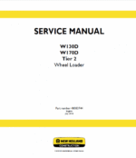 New Holland W130D, W170D Tier 2 Wheel Loader Service Manual