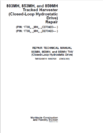 John Deere 803MH, 853MH, 859MH Harvester Open-Loop Repair Manual (S.N C270423)
