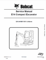 Bobcat E14 Excavator Repair Service Manual
