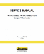 New Holland W70C W80C Tier4 Wheel Loader Service Manual