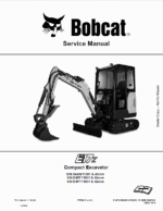 Bobcat E17Z Excavator Repair Service Manual