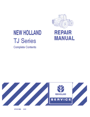 New Holland TJ275, TJ325, TJ375, TJ450 Tractors Service Manual