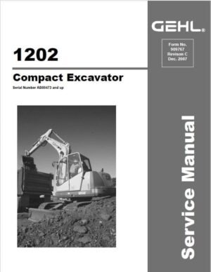 Gehl GE 1202 Crawler Excavator Repair Service Manual