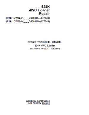 John Deere 624K 4WD Loader Technical Manual