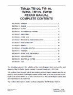 New Holland TM120, TM130, TM140, TM155, TM175, TM190 Tractors Manual
