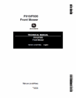 John Deere F910, F930 Front Mower Repair Technical Manual