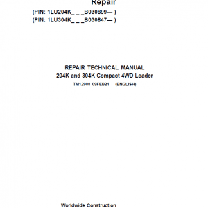 John Deere 204K, 304K 4WD Service Manual