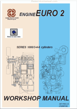 DEUTZ Engine Euro 2 Series 1000 Workshop Service Manual