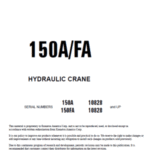 Komatsu 150A and 150FA Hydraulic Crane Service Manual