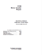 John Deere 570B Motor Grader Repair Technical Manual