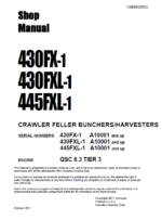 Komatsu 430FX-1, 430FXL-1, 445FXL-1 Feller Buncher Manual