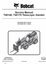 Bobcat T40140, T40170, T40180 Telescopic Handler Service Repair Manual
