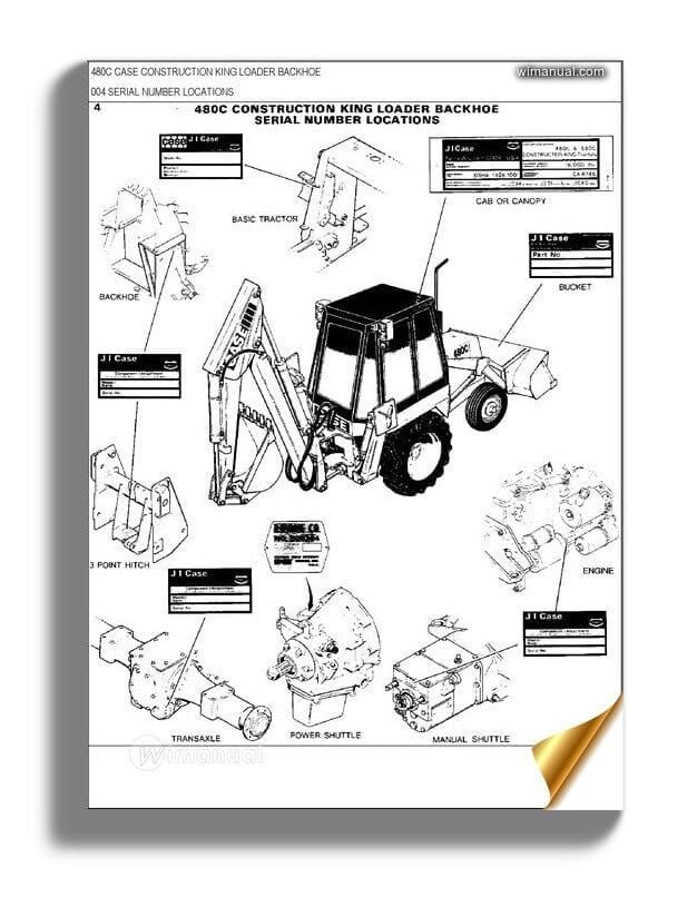 Case 480C 480CK C Tractor Loader Backhoe Parts Manual Catalog - Image 2