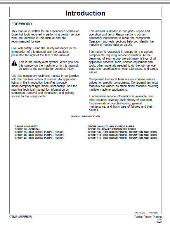 John Deere Radial Piston Pumps Component Technical Manual - Image 2
