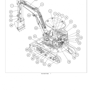New Holland E35B Tier 3 Compact Excavator Service Manual - Image 2