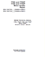 John Deere 770G, 770GP, 772G, 772P Grader Repair Service Manual