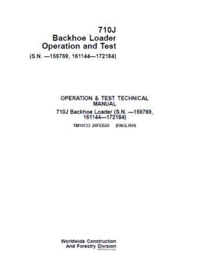 John Deere 710J Backhoe Loader Service Manual