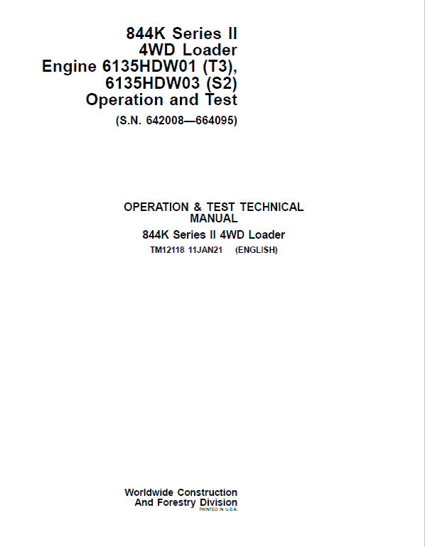 Discover the John Deere 844K Series II 4WD Engine T3 - Image 2