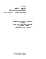 John Deere 524K 4WD Loader Technical Manual