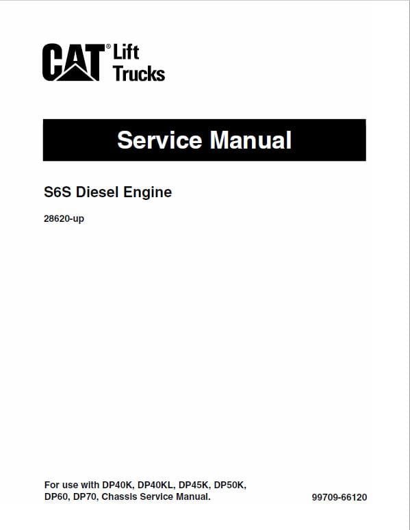 CATERPILLAR CAT DP60 DP70 FORKLIFT Service Manual - Image 4