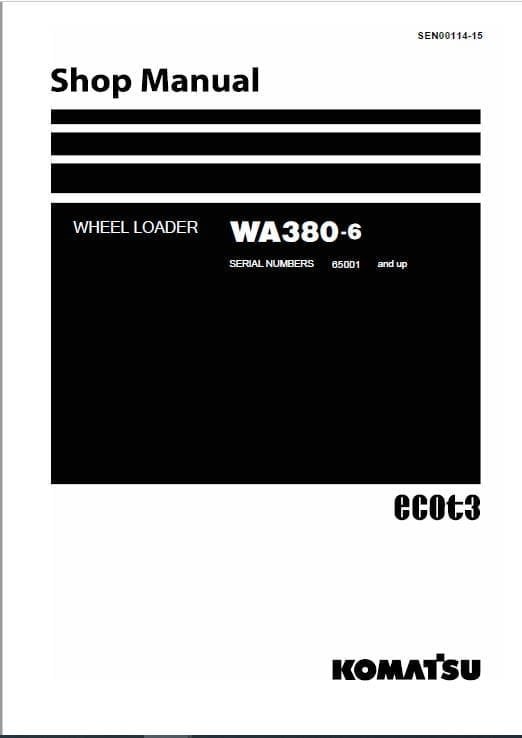 Komatsu Wa380-6 Wheel Loader Service Manual - Image 2