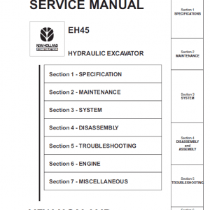 New Holland EH45 Compact Excavator Service Manual - Image 2