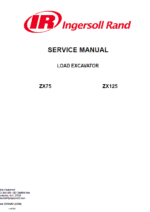 Bobcat ZX75 and ZX125 Excavator Service Manual