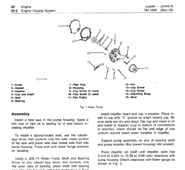 John Deere 544B Loader Repair Technical Manual - Image 4