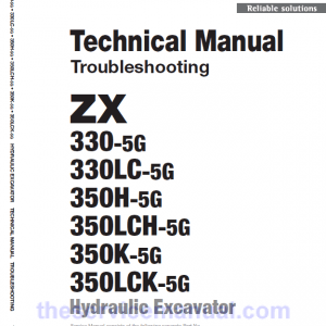 Hitachi ZX330-5G, ZX330LC-5G and ZX350LCH-5G ZAXIS Excavator Repair Manual - Image 2