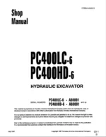 Komatsu Pc400lc-6 Crawler Excavator Catalogue Manual