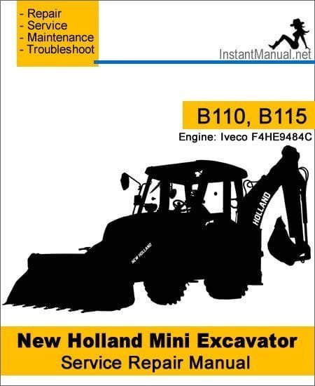 New Holland B115 Backhoe Loader Service Repair Manual