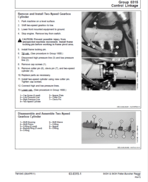 John Deere 643H, 843H Feller Buncher Service Repair Manual