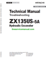 Hitachi ZX135US-5A Excavator Service Repair Manual