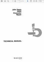 John Deere 595D Excavator Service Manual