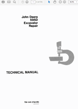 John Deere 595D Excavator Service Manual