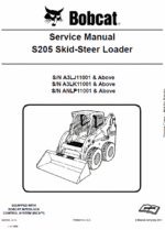 Bobcat S205 Skid-Steer Loader Service Manual