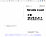 Hitachi ZX85USBLC-3 Excavator Service Repair Manual