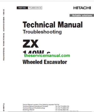 Hitachi ZX140-3 and ZX140-6 Excavator Service Repair Manual