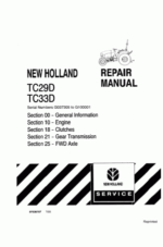 New Holland Tc29d Tc29da Tc33d Cnh Quick Hitch 2030 2035 Boomer Operator Maintenance Manual