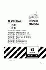 New Holland Tc29 Tc29D Tc33 Tc33D Tractors Service Manual