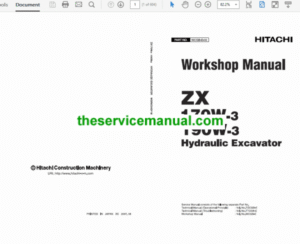 Hitachi ZX170W-3 and ZX190W-3 Excavator Service Repair Manual