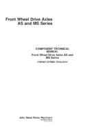 John Deere AS-2025 MS-2045 Axles Service Manual