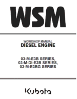 Kubota 03-M-E3B, 03-M-DI-E3B, 03-M-E3BG Engines Workshop Manual