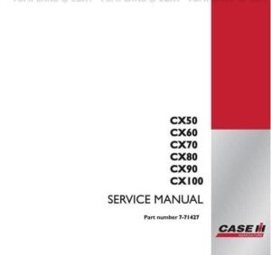 Case IH CX 50 60 70 80 90 100 Repair Service Manual