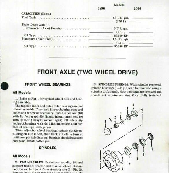 Case Ih 1896 2090 2094 2096 Tractor Repair Service Manual - Image 2