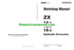 Hitachi ZX14-3, ZX16-3, ZX18-3 Mini Excavator Service Repair Manual