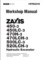 Hitachi Zaxis Zx450-3 Crawler Excavator Service Manual