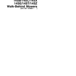 John Deere 12PB, 12PC,14SZ Repair Manual