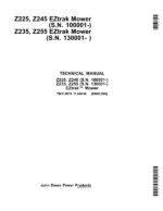 John Deere Z225, Z235, Z245, Z255 E-Ztrak Mower Repair Manual